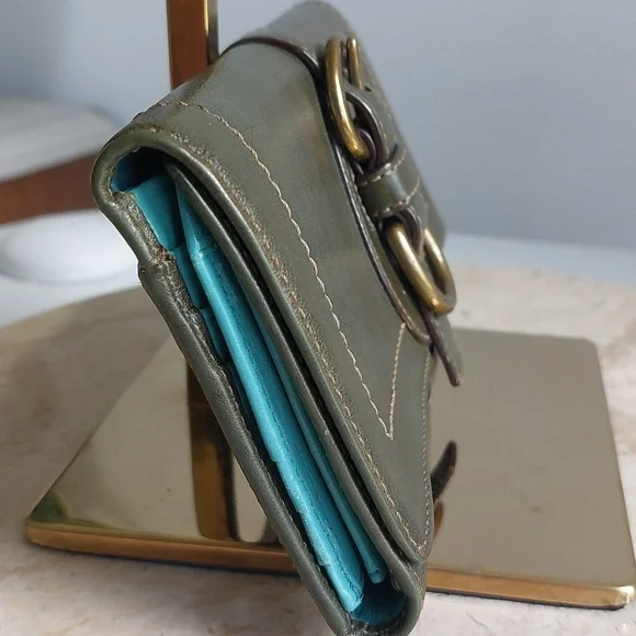Coach legacy 65th Anniversary🫒 olive & Aqua  Vachetta leather rare 💚 1941 - Picture 4 of 13
